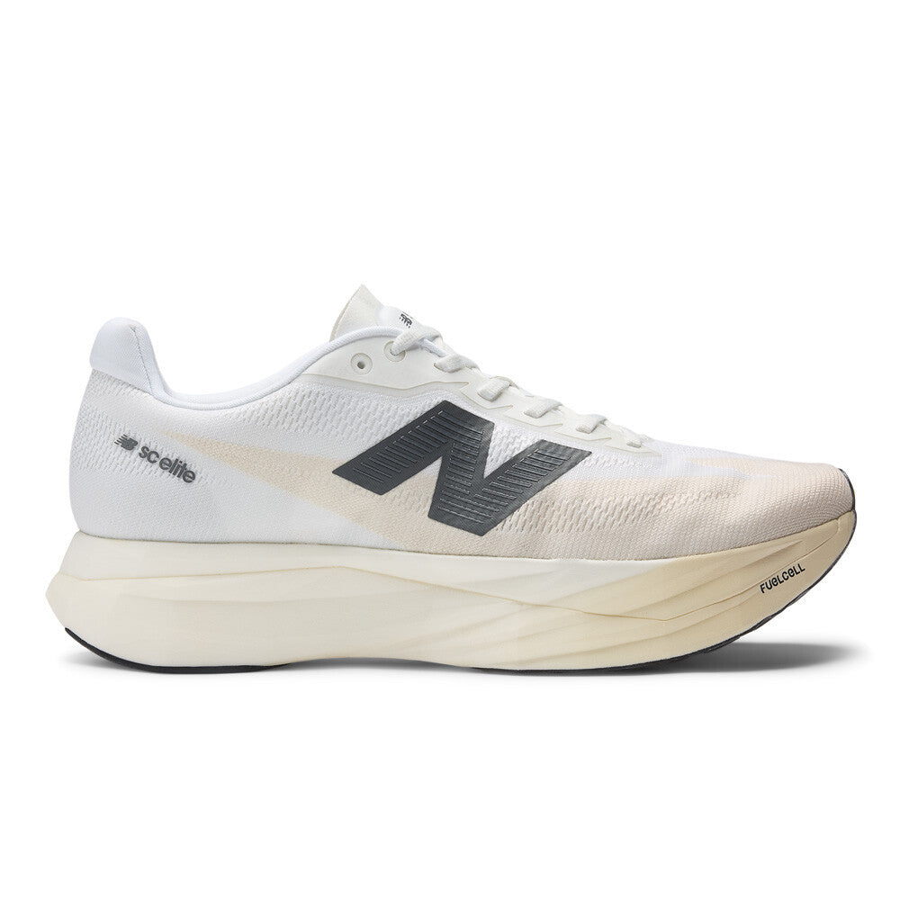 New Balance FuelCell SuperComp Elite v5 Women's Running Shoes - Linen/White/Gold Metallic