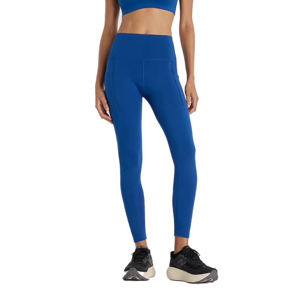 New Balance Sleek Pocket High Rise 25 Inch Women's Tights - Galaxy Blue
