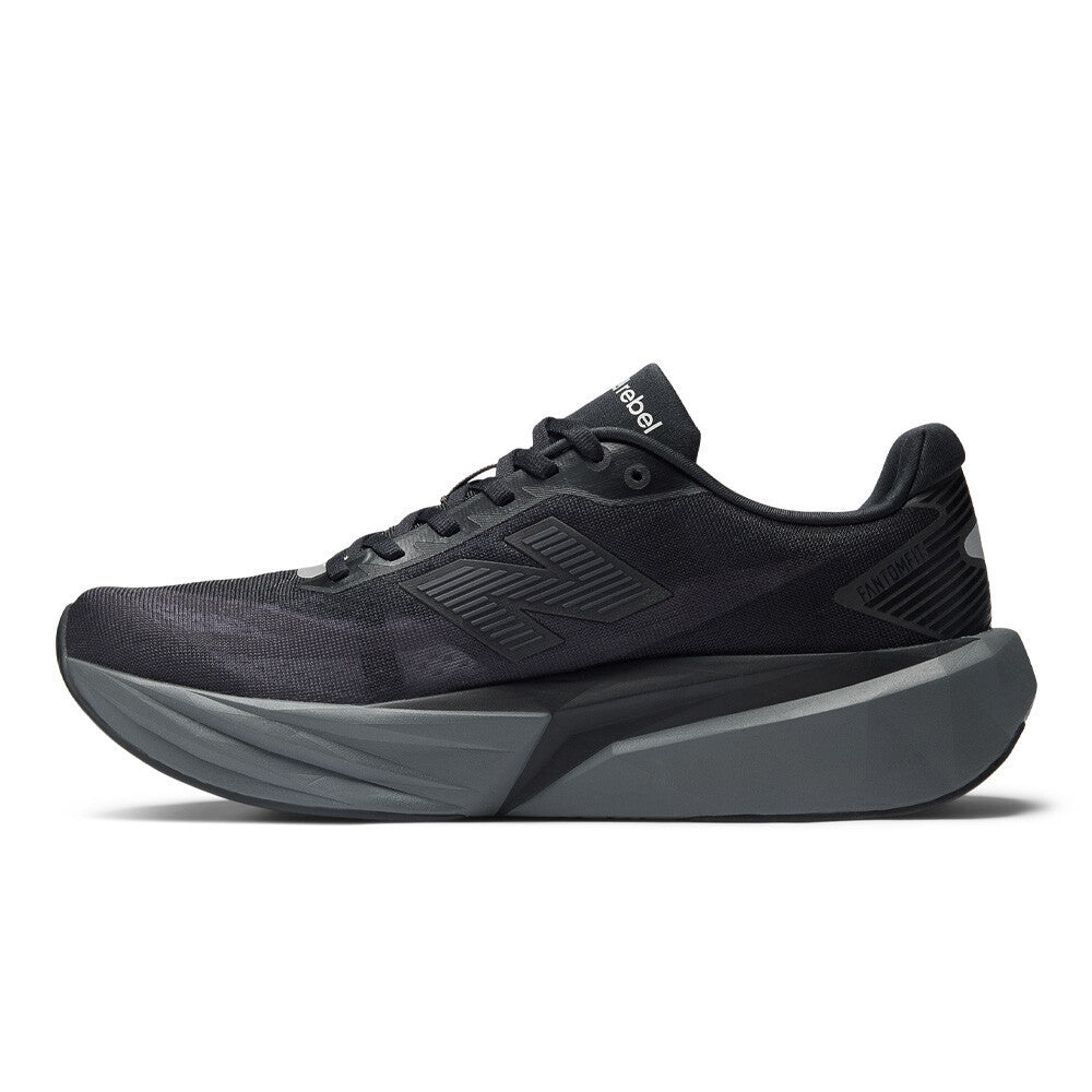 New Balance FuelCell Rebel v5 Men's Running Shoes - Black/Castlerock/Silver Metallic