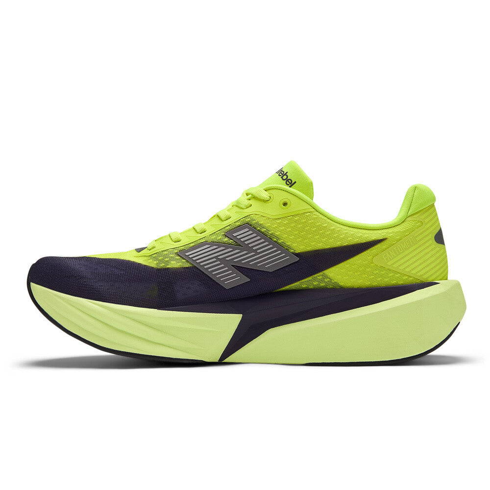 New Balance FuelCell Rebel v5 Men's Running Shoes - Alkaline Green/Boysenberryand Dark Silver Metallic