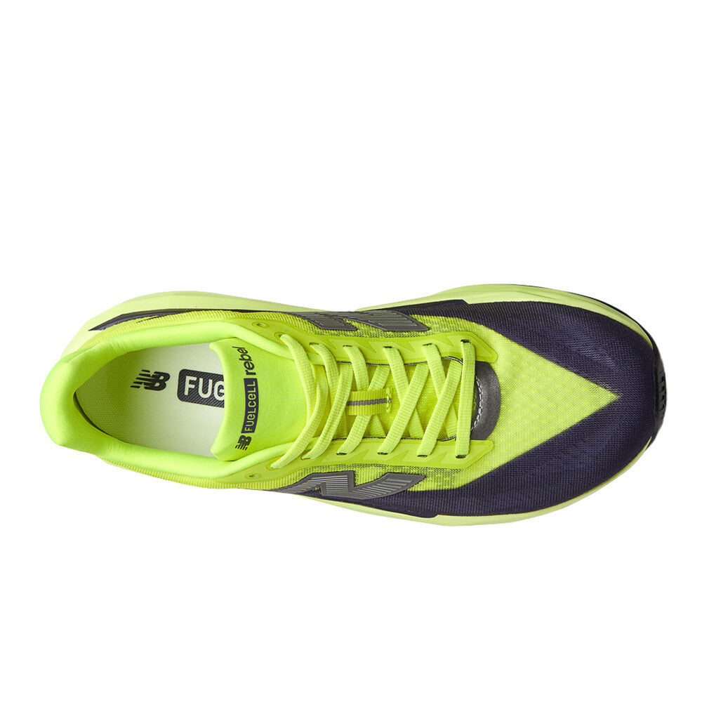 New Balance FuelCell Rebel v5 Men's Running Shoes - Alkaline Green/Boysenberryand Dark Silver Metallic