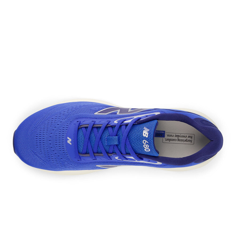 New Balance Fresh Foam 680v9 Men's Running Shoes (2E Width) - Blue Bird/Faded Black/Silver Metallic