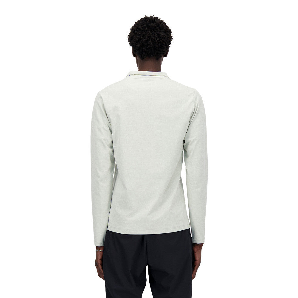 New Balance Space Dye 1/4 Zip Men's Running Top - Athletic Grey/Slate Grey