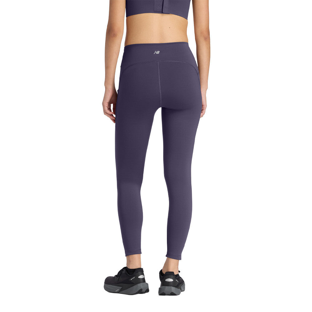 New Balance Sleek Pocket High Rise 25 Inch Women's Tights - Boysenberry