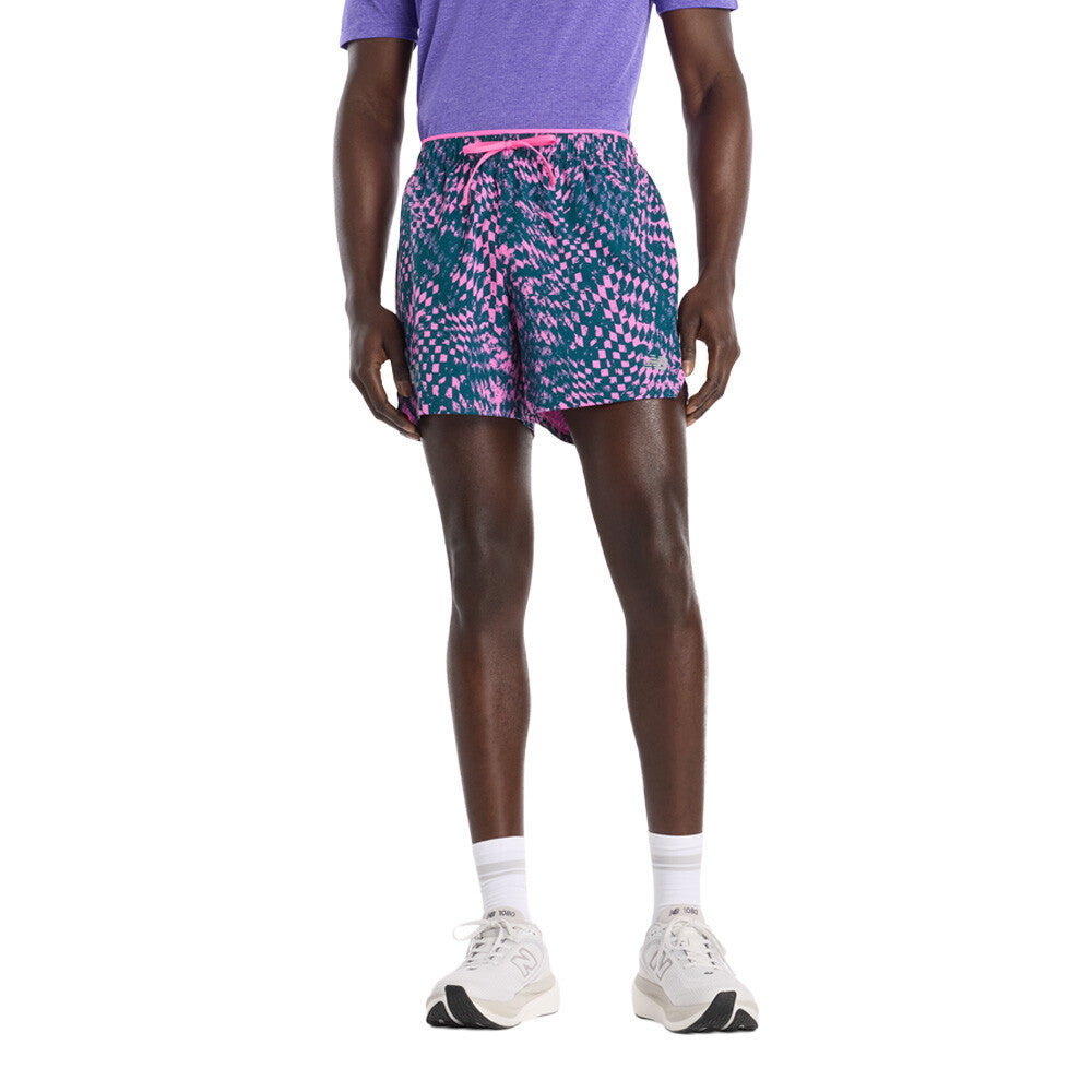 New Balance London Edition RC Printed Men's Shorts - Purple/Pink