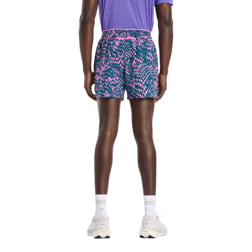 New Balance London Edition RC Printed Men's Shorts - Purple/Pink