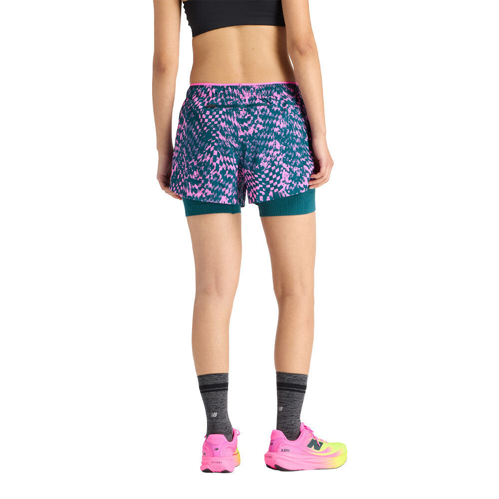 New Balance London Edition RC Printed 2-Inch Women's Shorts - Purple/Pink