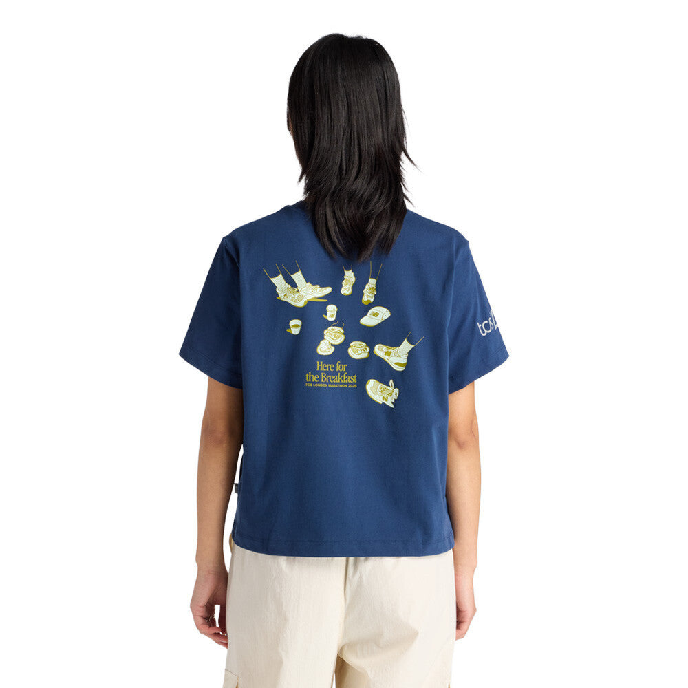 New Balance London Edition Oversized Graphic Women's T-Shirt - Purple