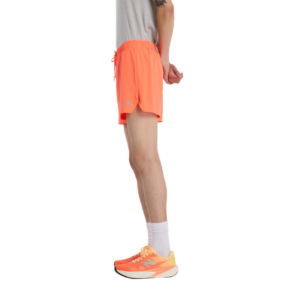 New Balance RC Seamless 5 Inch Men's Running Shorts - Tangerine Heat/Slate Grey