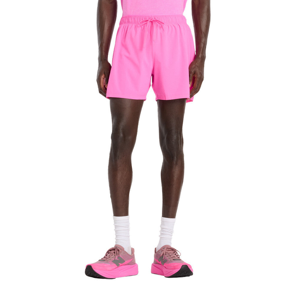New Balance RC Seamless 5 Inch Men's Running Shorts - Pink Heat/Slate