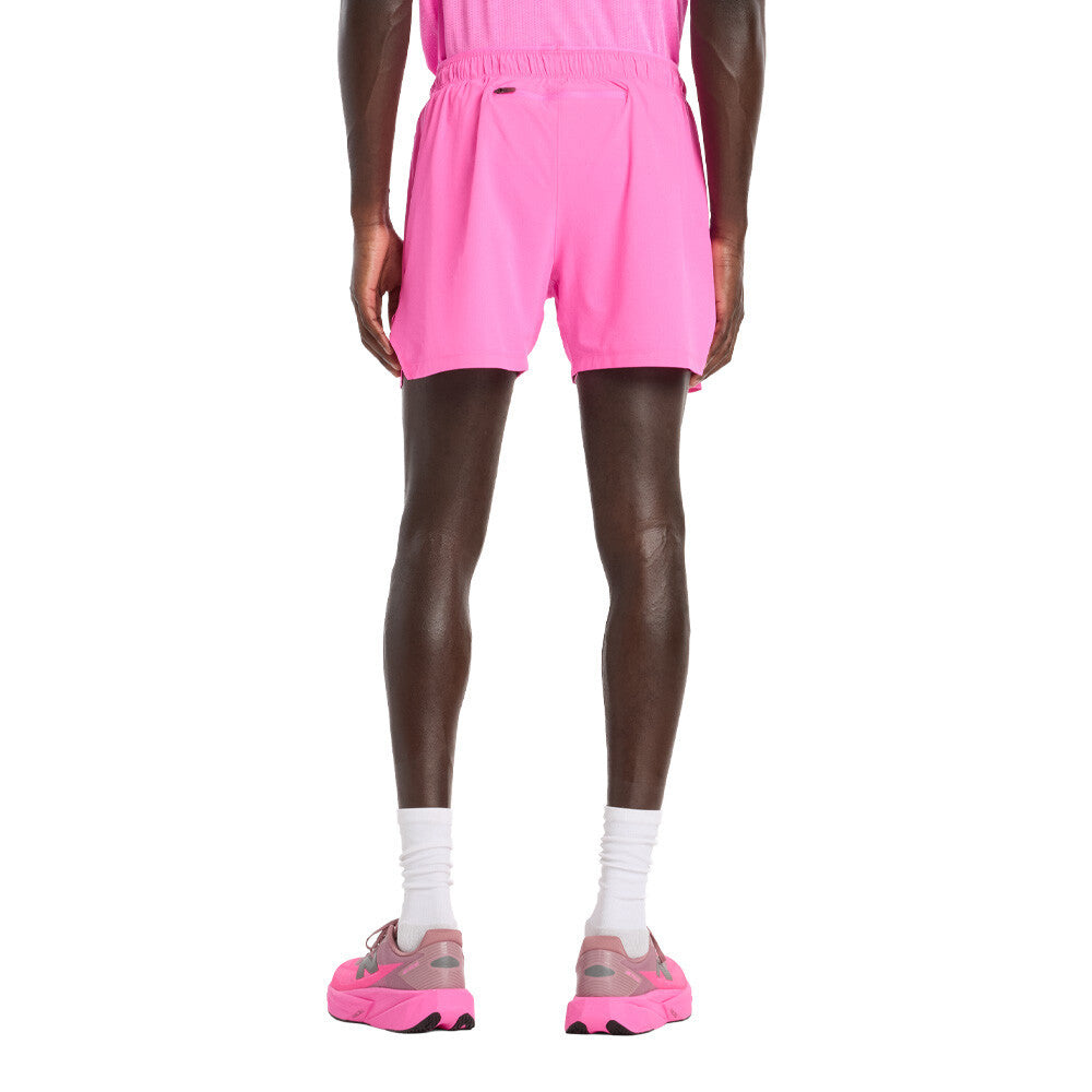 New Balance RC Seamless 5 Inch Men's Running Shorts - Pink Heat/Slate