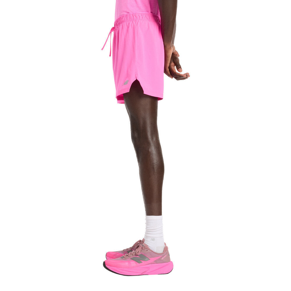 New Balance RC Seamless 5 Inch Men's Running Shorts - Pink Heat/Slate