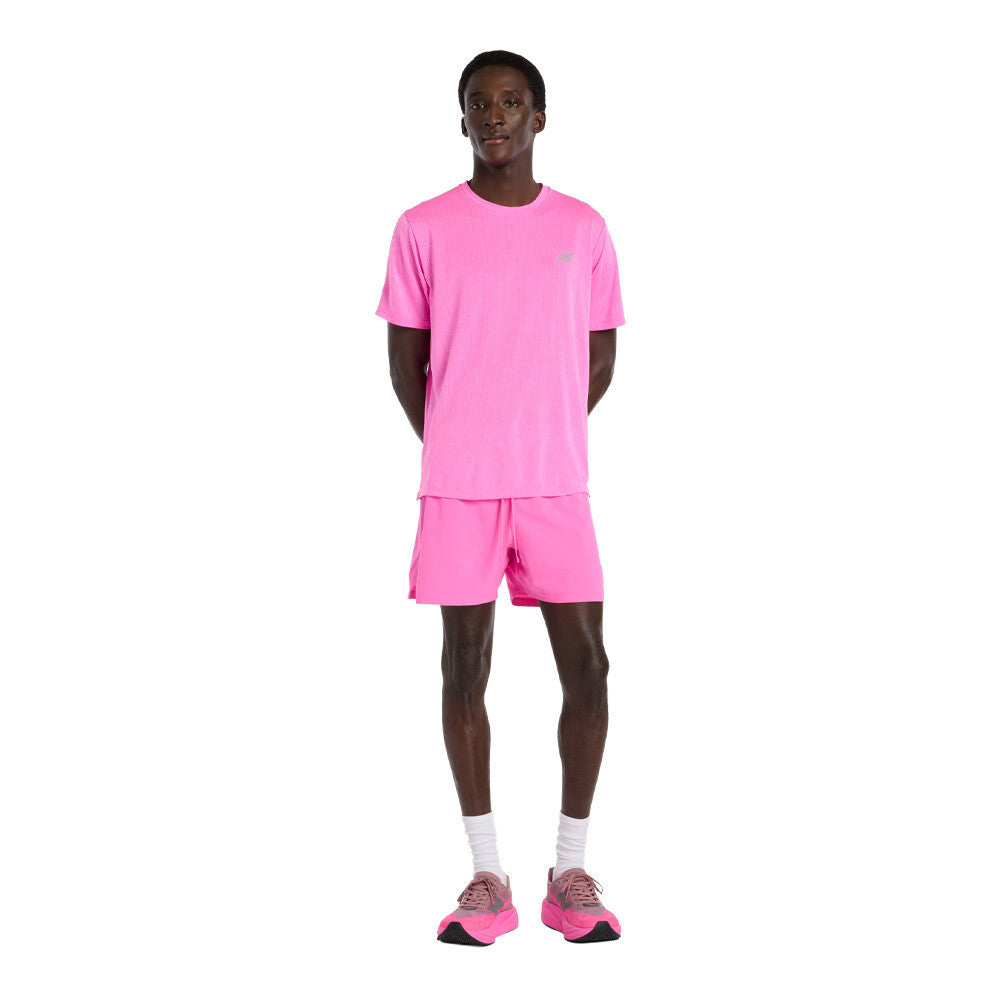 New Balance RC Seamless 5 Inch Men's Running Shorts - Pink Heat/Slate
