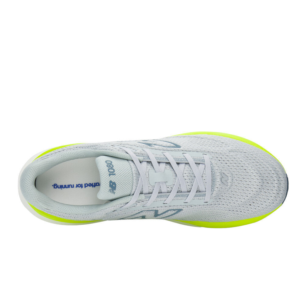 New Balance 1080v15 Men's Running Shoes (2E Width) - Light Zinc Blue/Alkaline Green