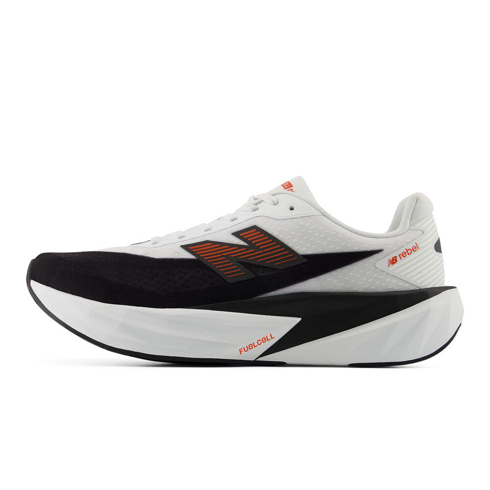 New Balance FuelCell Rebel v5 Men's Running Shoes - White/Neo Flame