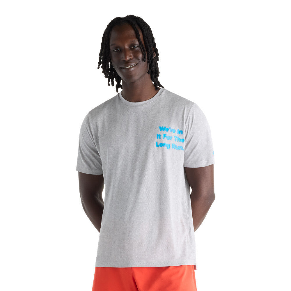 New Balance RC Essential Graphic Men's Running T-Shirt - Athletic Grey/Altitude