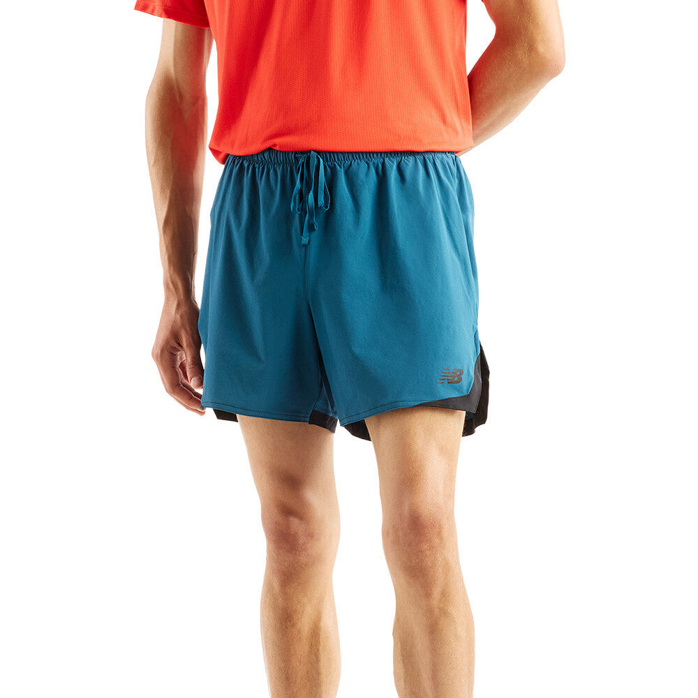 New Balance RC Essential 5 Inch Men's Running Shorts - Streamsong/Black