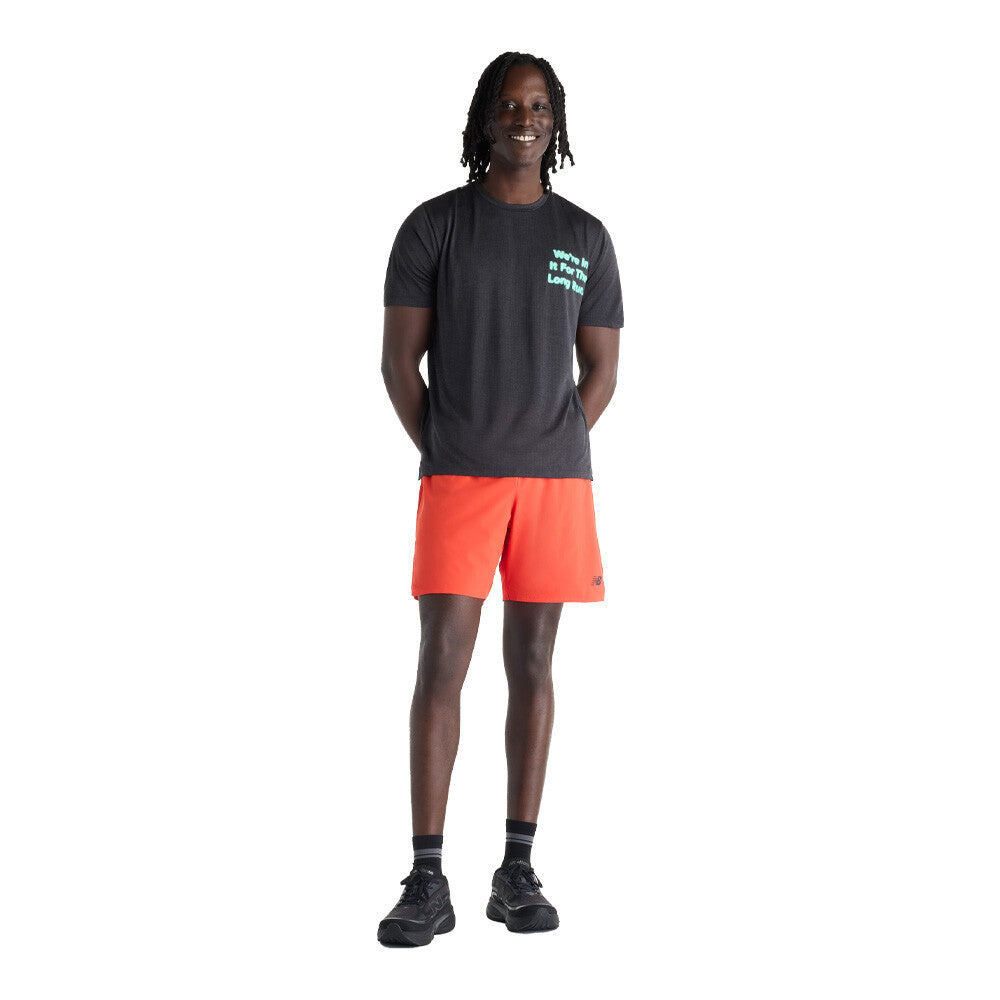 New Balance RC Essential Graphic Men's Running T-Shirt - Black/Bright Mint