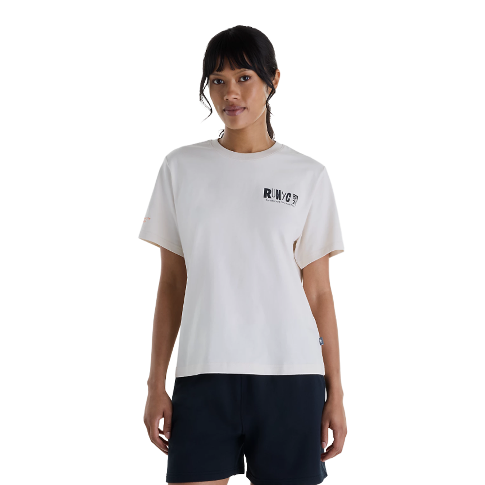 New Balance TCS NYC Marathon Women's T-Shirt - Linen