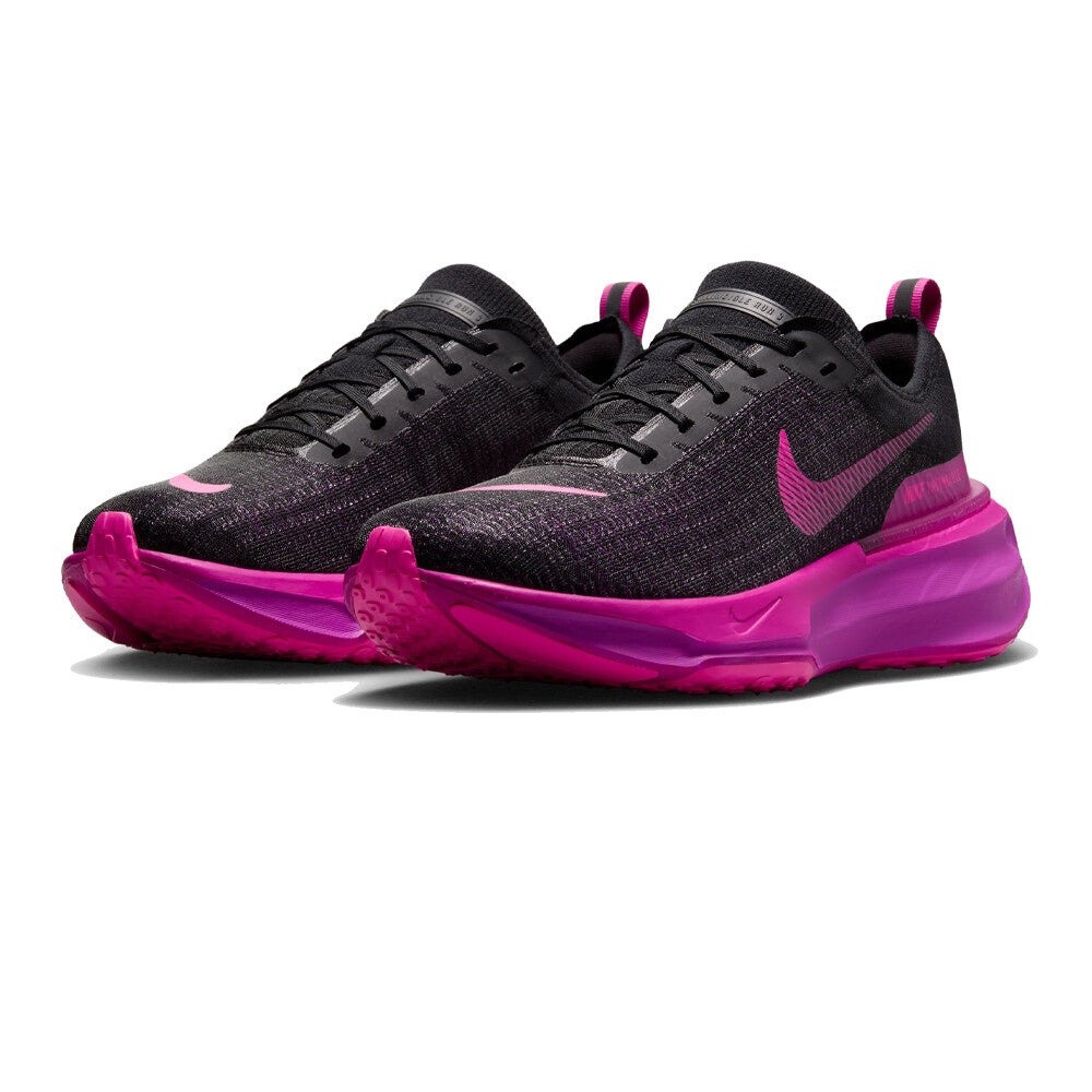 Nike ZoomX Invincible Run Flyknit 3 Running Shoes - black / laser fuchsia / vivid grape