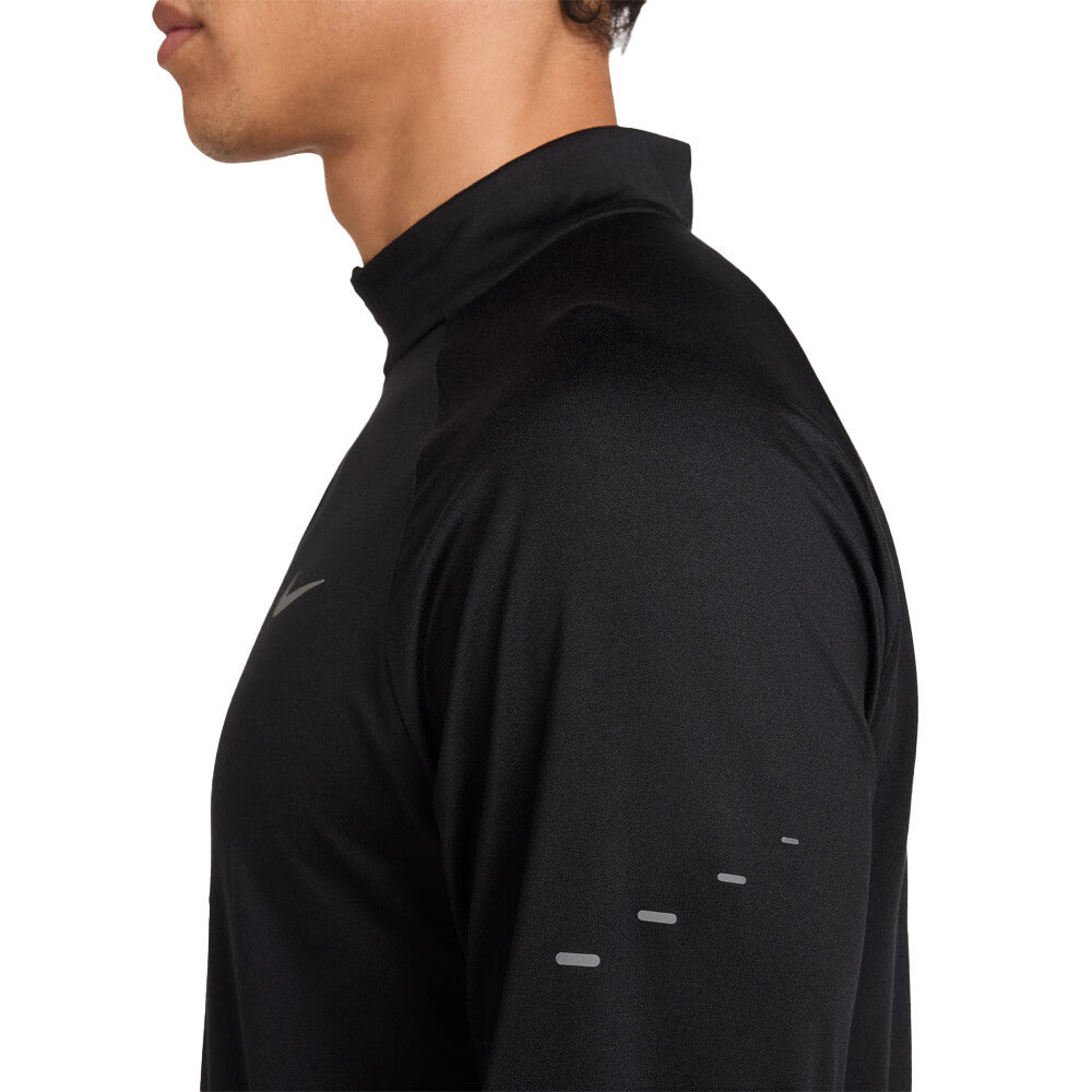 Nike Dri-FIT Stride 1/4-Zip Men's Running Top - Black/Reflective Silver