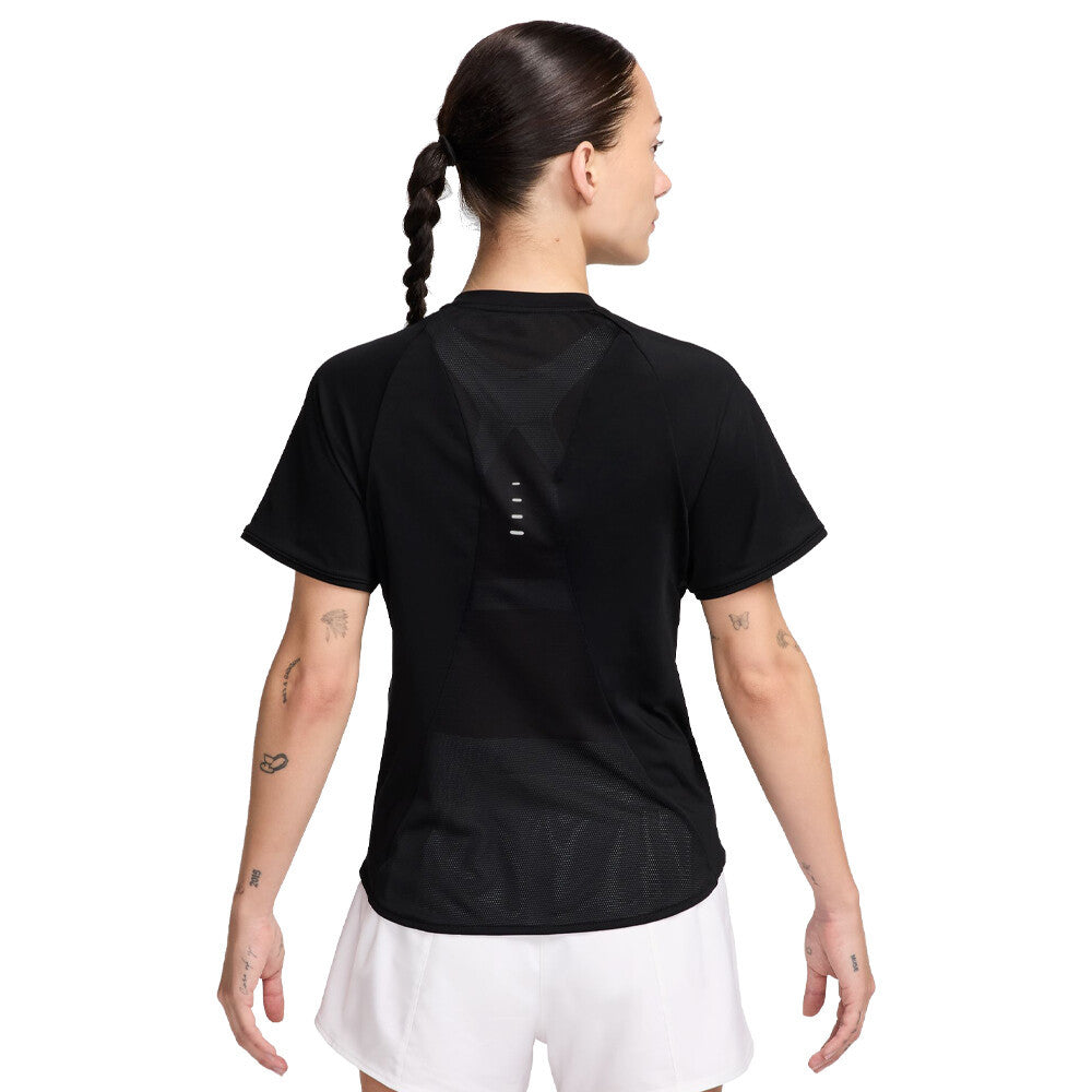 Nike Dri-FIT Swift Women's Running T-Shirt - Black/Reflective Silver (2)