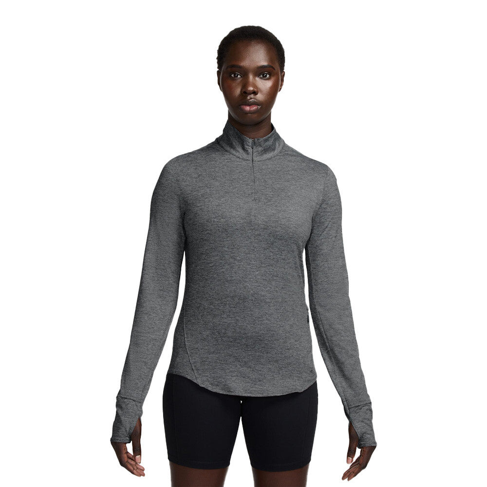 Nike Dri-FIT Swift UV Quarter Zip Women's Half Zip Top - Smoke Grey/Heather