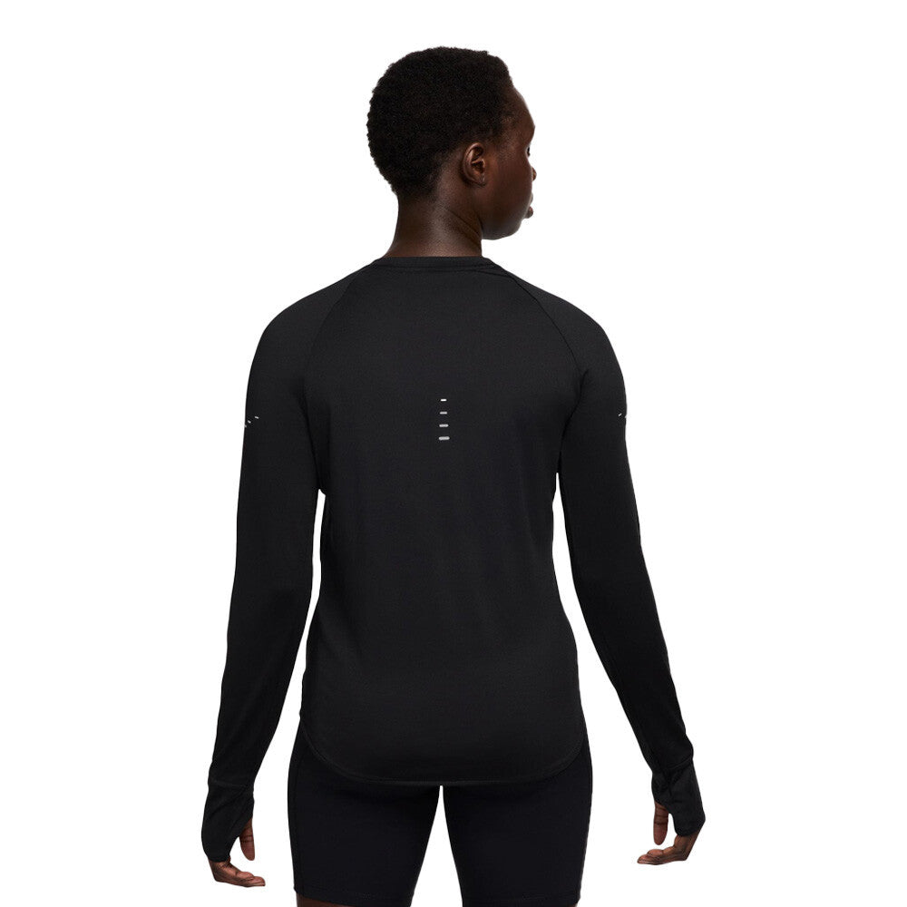 Nike Dri-FIT Swift UV Crew Neck Women's Sweatshirt - Black/Reflective Silver