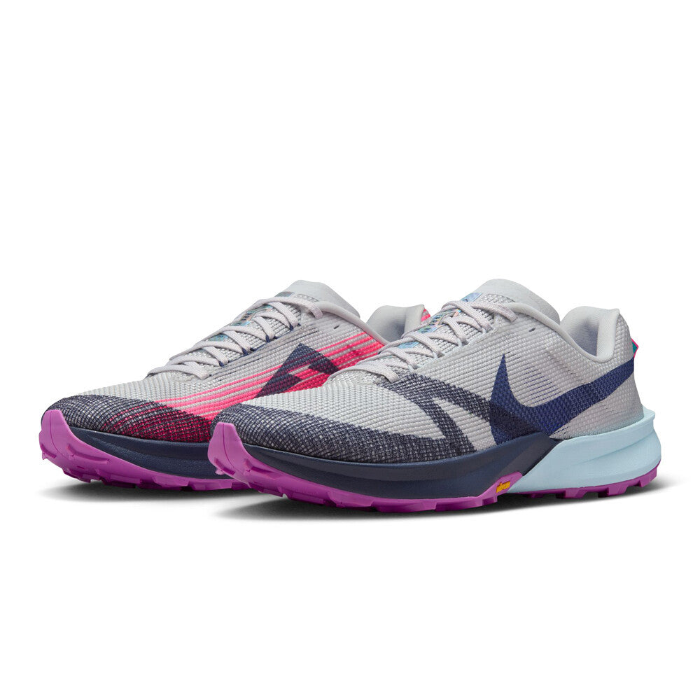 Nike Kiger 10 Men's Trail Running Shoes - Metallic Platinum/Midnight Navy/Sapphire