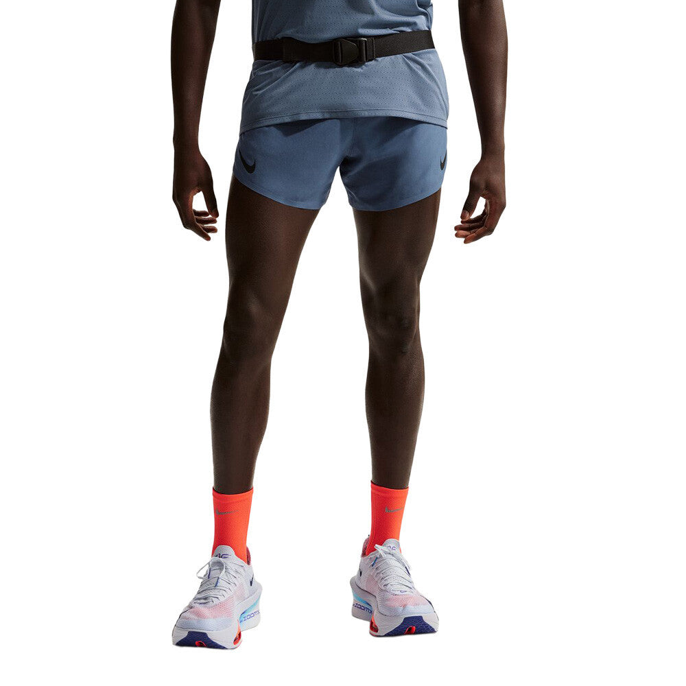Nike AeroSwift Dri-FIT ADV 4 Inch Brief-Lined Men's Running Shorts - Diffused Blue/Black
