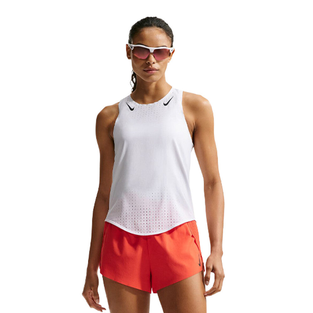 Nike Dri-FIT ADV Aeroswift Women's Tank Top - White/Black (2)