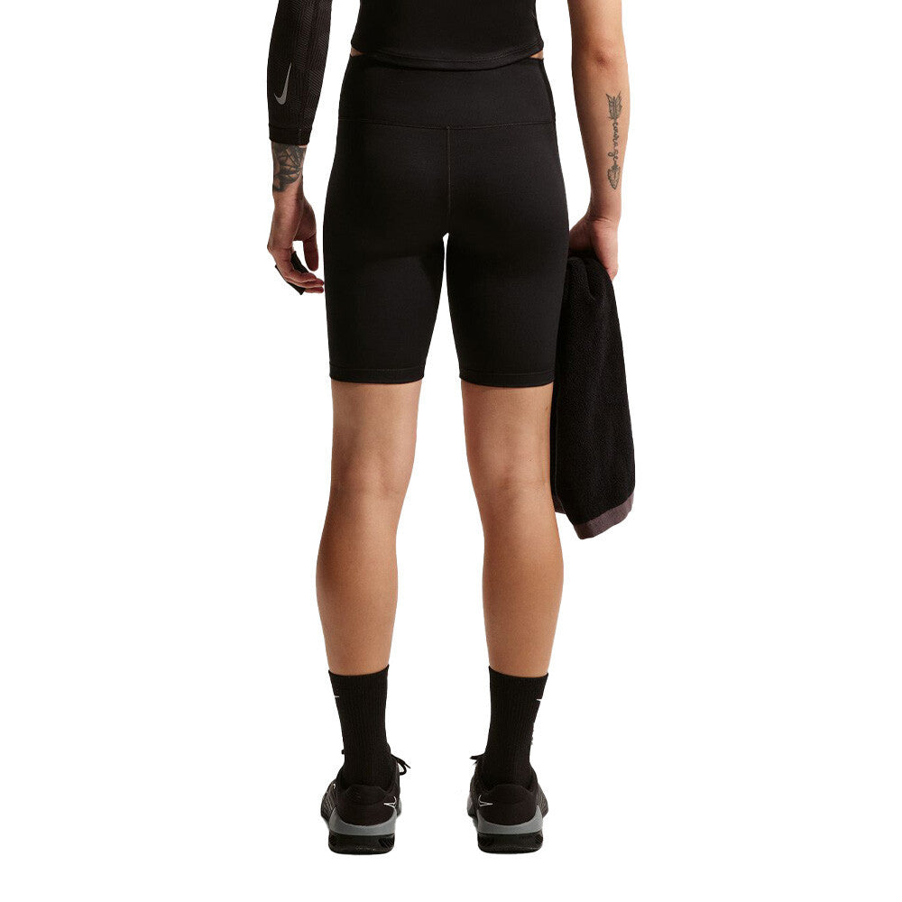 Nike Dri-FIT One 8 Inch Women's Shorts - Black/White