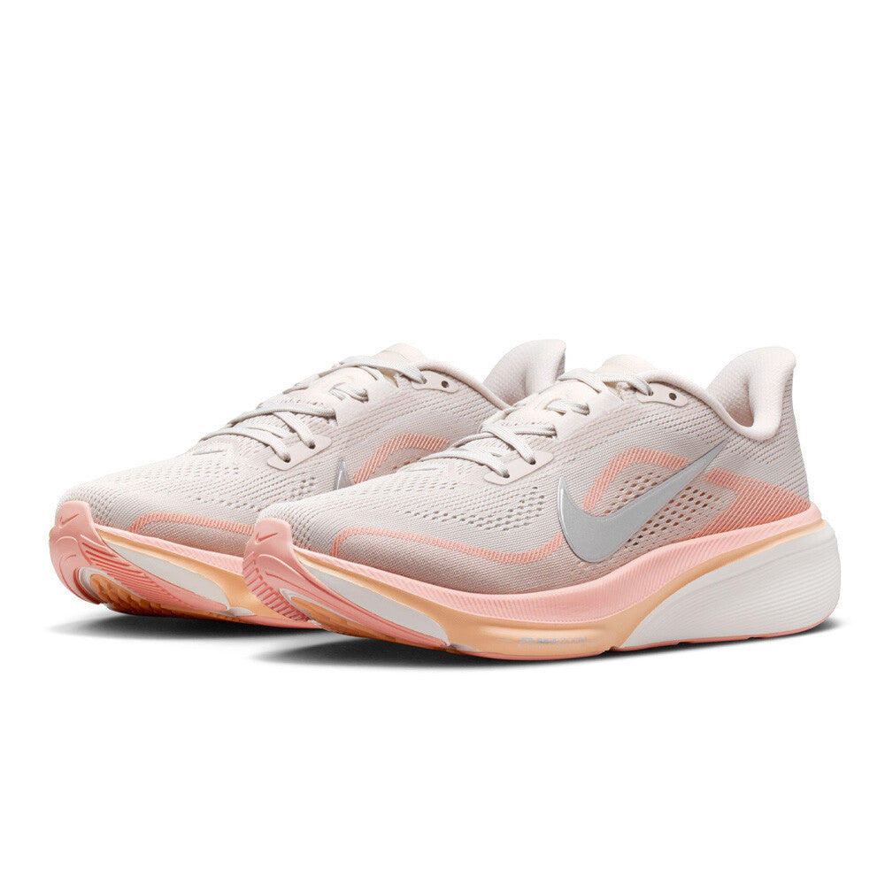Nike Air Zoom Pegasus 42 Women's Running Shoes - Light Bone/Metallic Silver/Arctic Orange
