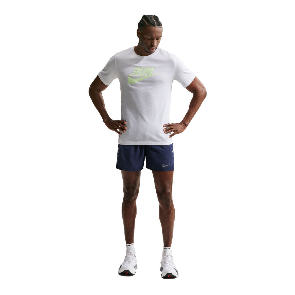 Nike Miler Dri-FIT 5 Inch Brief-Lined Men's Running Shorts - Midnight Navy/Reflective Silver