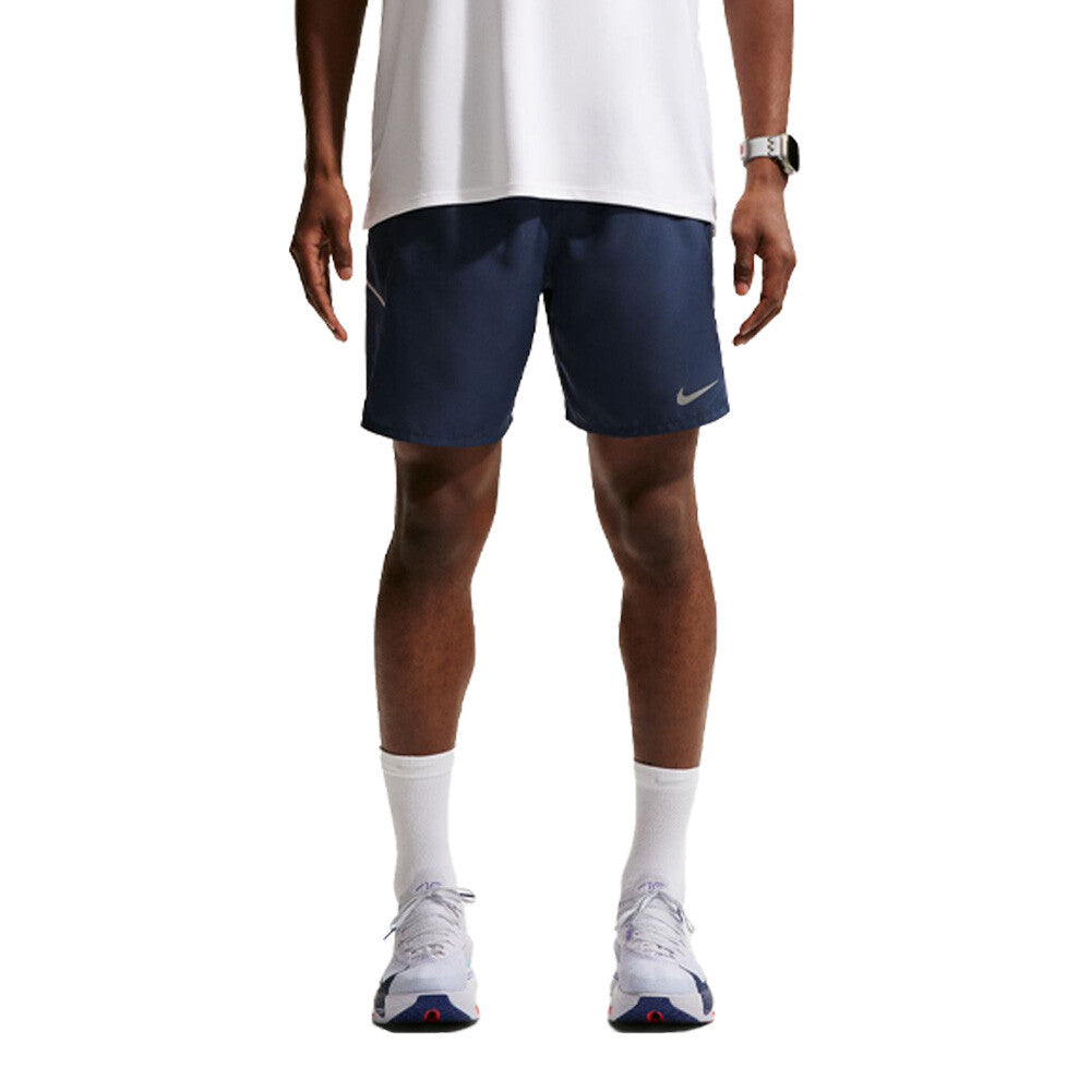 Nike Dri-FIT Miler 7 Inch Brief-Lined Men's Running Shorts - Midnight Navy/Reflective Silver