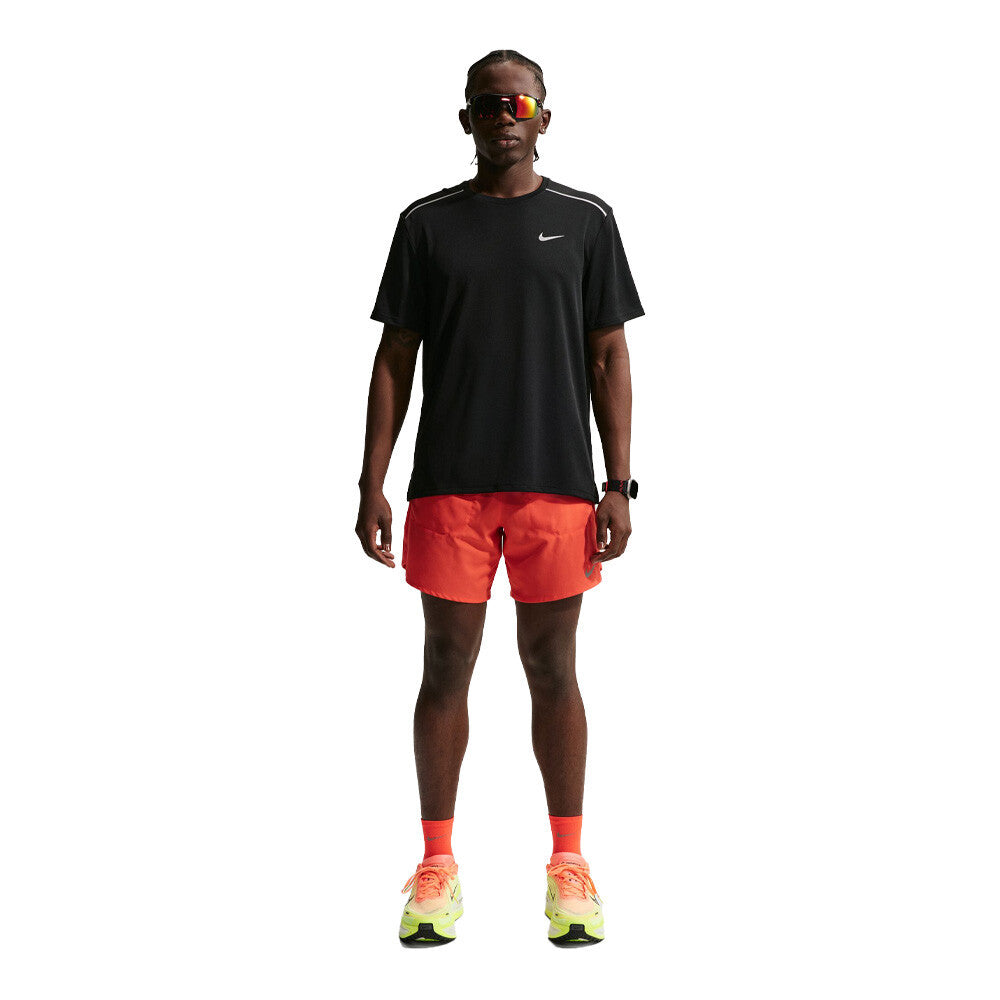 Nike Dri-FIT Miler Men's Running T-Shirt - Black/Reflective Silver
