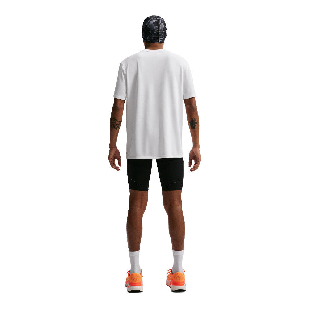 Nike Dri-FIT Miler Men's Running T-Shirt - White/Reflective Silver