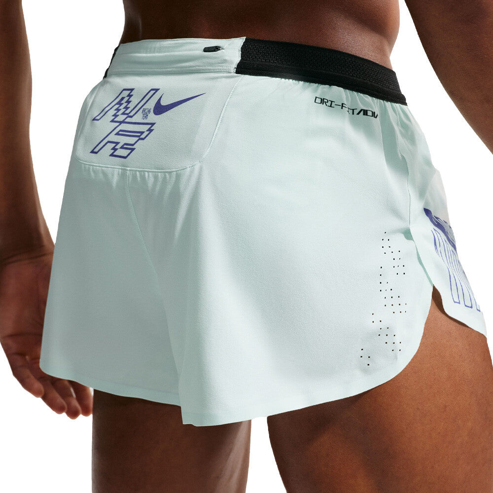 Nike Dri-FIT ADV AeroSwift 2 Inch Brief Lined Men's Running Shorts - Barely Green/Lapis