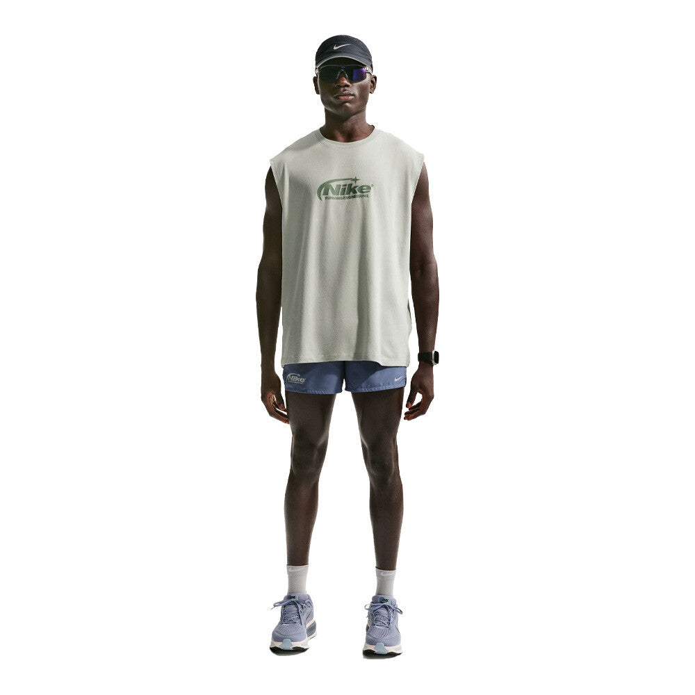 Nike Dri-FIT 3 Inch Brief-Lined Men's Running Shorts - Diffused Blue/Medium Ash/Reflective Silver