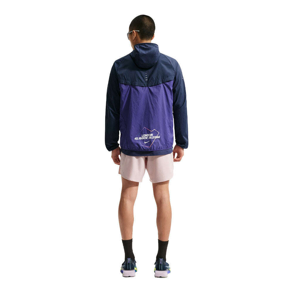 Nike Stride Repel UV Men's Running Jacket - Midnight Navy/Court Purple