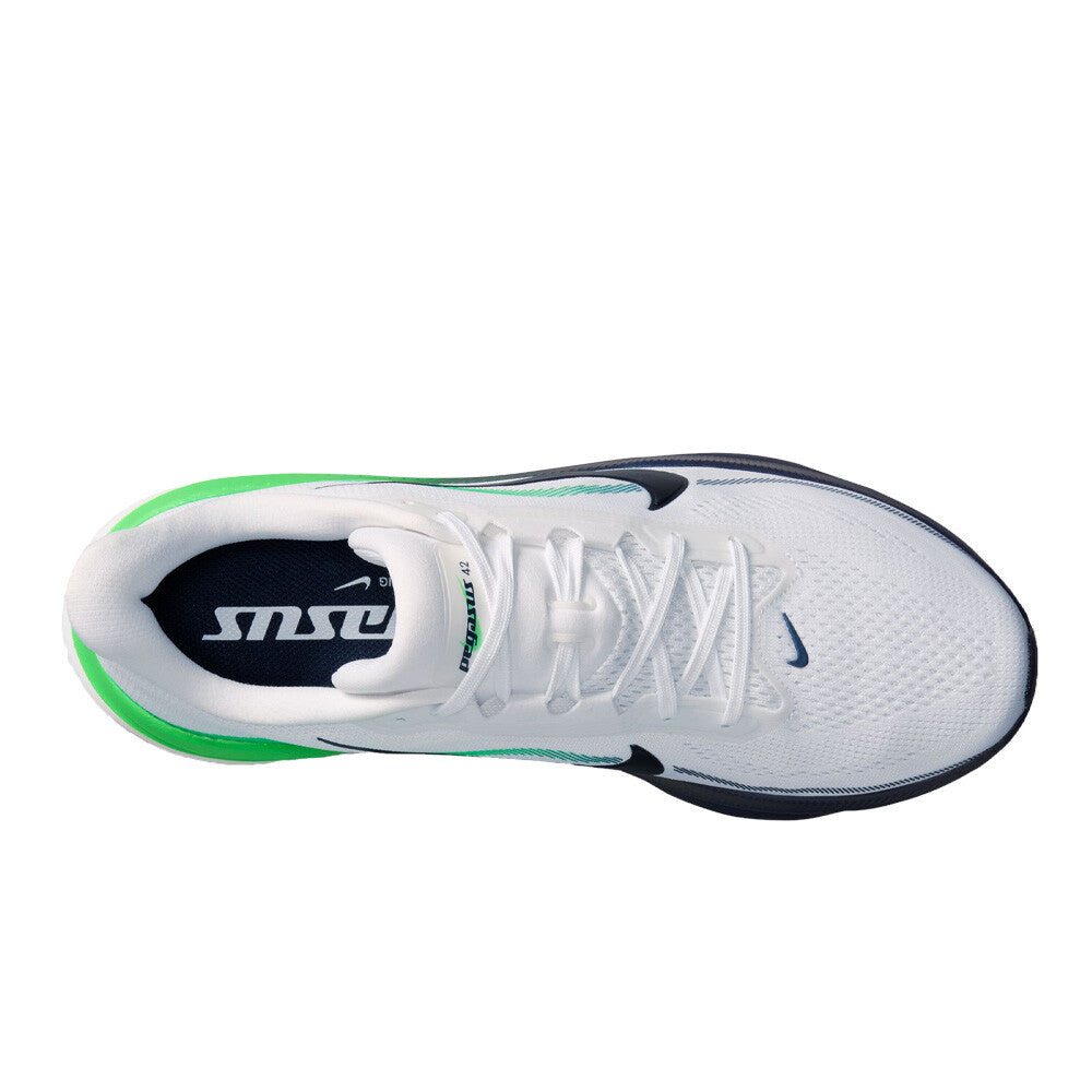 Nike Air Zoom Pegasus 42 Men's Running Shoes - White/Midnight Navy/Green Spark