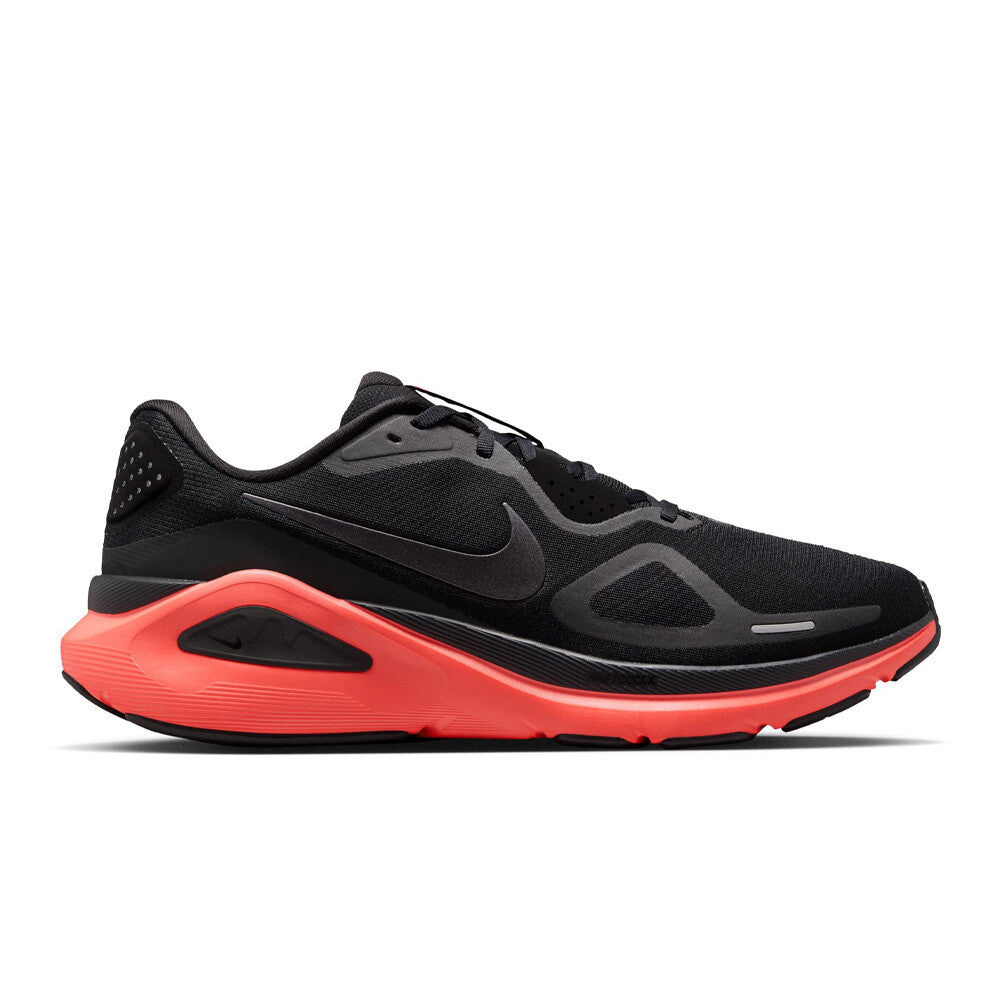 Nike Structure 26 Men's Running Shoes - Black/Bright Crimson/Dark Smoke Grey