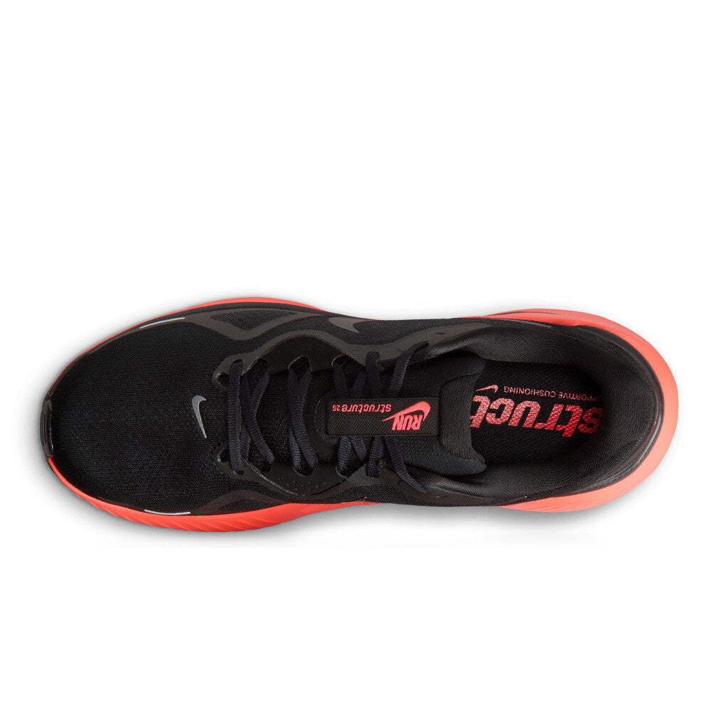 Nike Structure 26 Men's Running Shoes - Black/Bright Crimson/Dark Smoke Grey