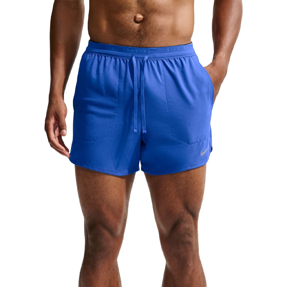Nike Dri-FIT Stride 5 Inch Brief-Lined Men's Shorts - Hyper Royal/Reflective Silver
