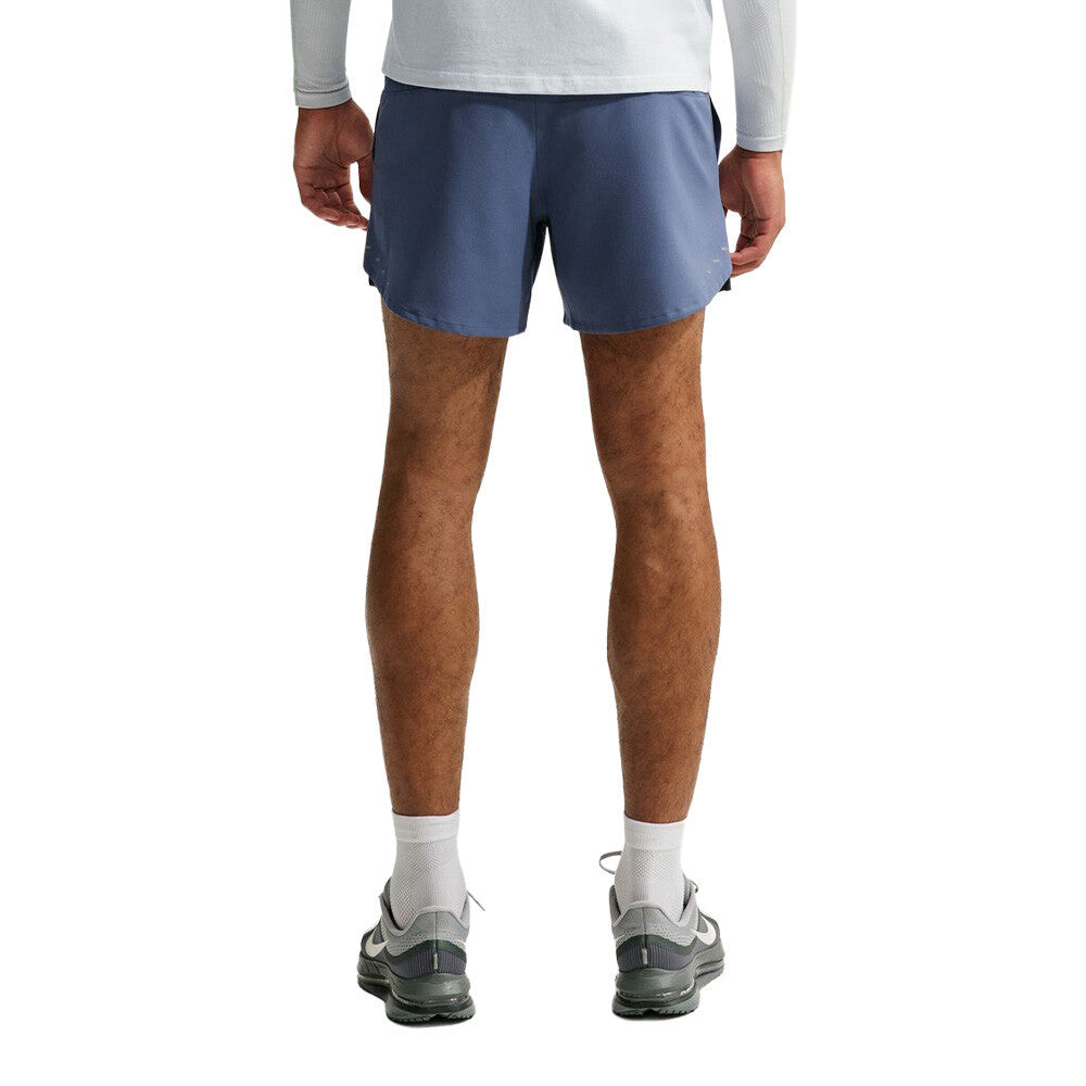 Nike Dri-FIT Stride 5 Inch Brief-Lined Men's Shorts - Diffused Blue/Reflective Silver