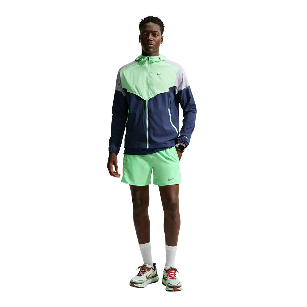 Nike Miler Dri-FIT 5 Inch Brief-Lined Men's Running Shorts - Illusion Green/Reflective Silver