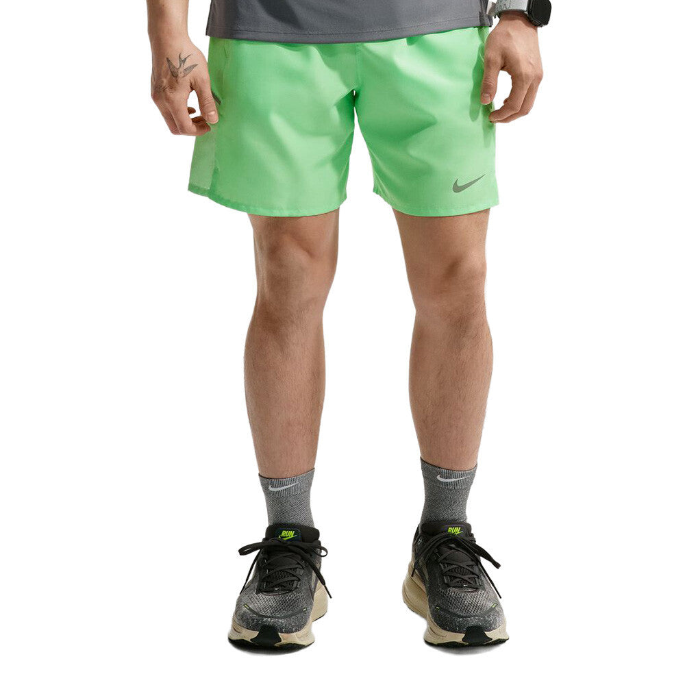 Nike Dri-FIT Miler 7 Inch Brief-Lined Men's Running Shorts - Illusion Green/Reflective Silver
