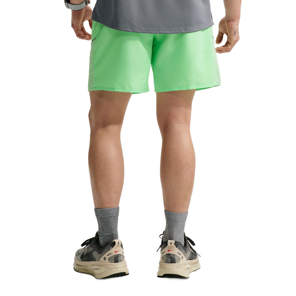 Nike Dri-FIT Miler 7 Inch Brief-Lined Men's Running Shorts - Illusion Green/Reflective Silver