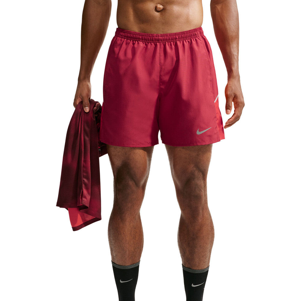 Nike Dri-FIT Miler 5 Inch 2-in-1 Men's Running Shorts - Tough Red/Sport Red