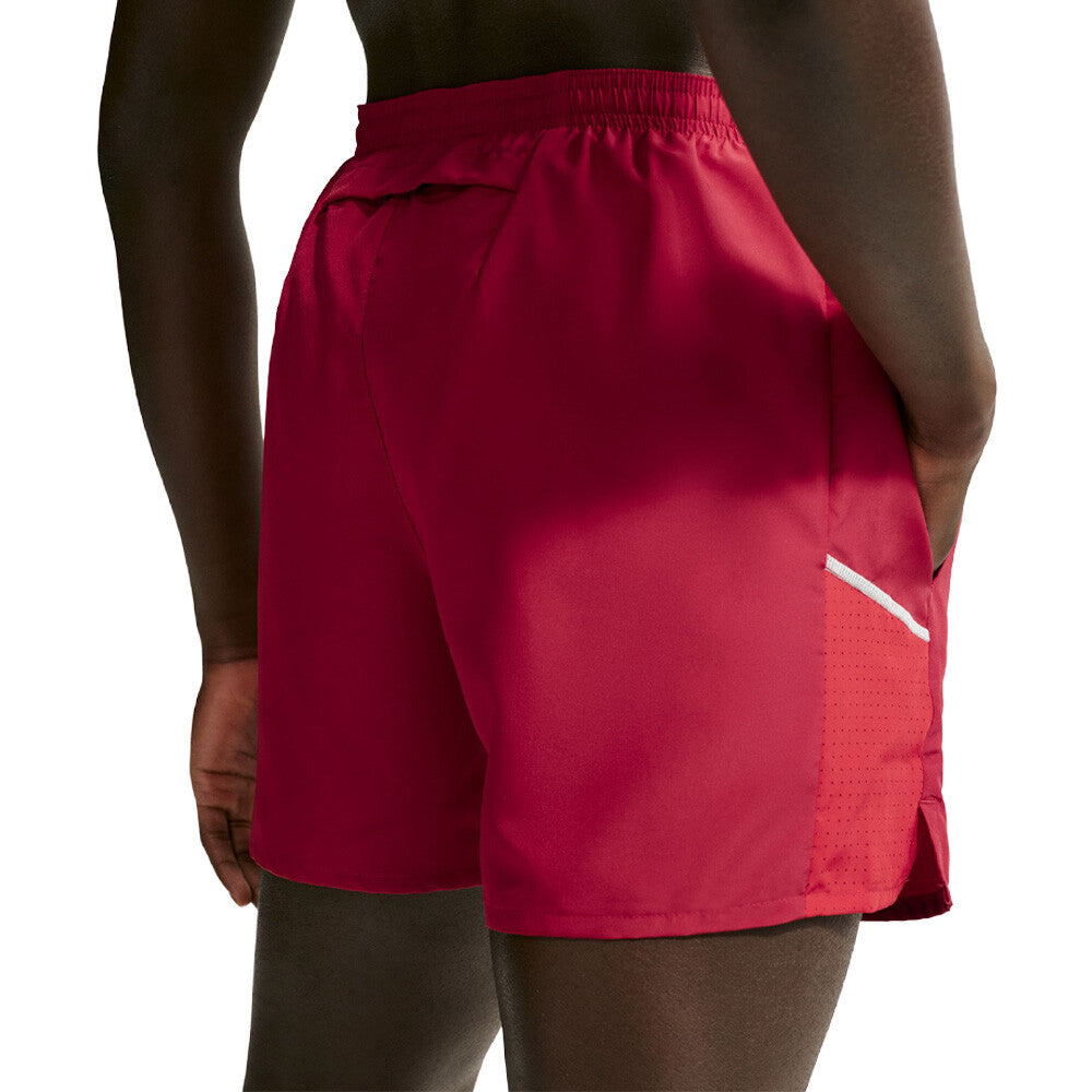 Nike Miler Dri-FIT 5 Inch Brief-Lined Men's Running Shorts - Tough Red/Sport Red/Reflective Silver